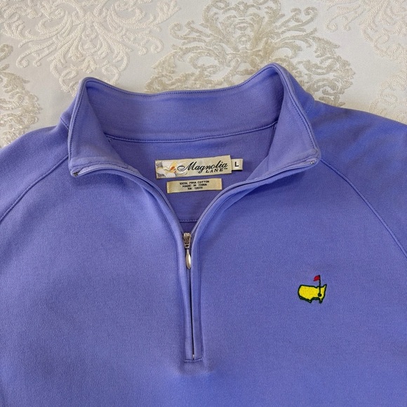 Magnolia Lane Masters Golf Quarter Zip Pullover Sweater Lavender Size Large - Picture 3 of 8